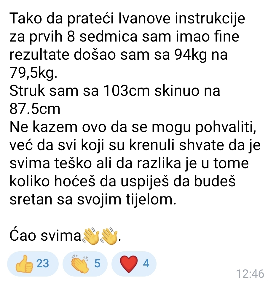 Eldin Musić — objava u LEGACY MEN zajednici