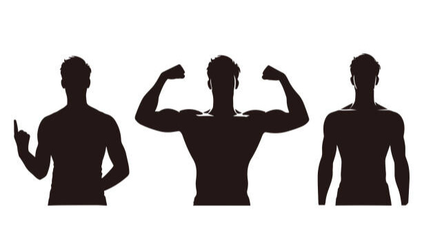 Na slici je crno-bela ilustracija sa figurama snažnog, mišićavog čoveka - kao asocijacija na visok testosteron kod muškaraca.